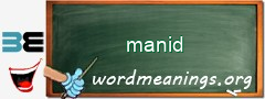 WordMeaning blackboard for manid